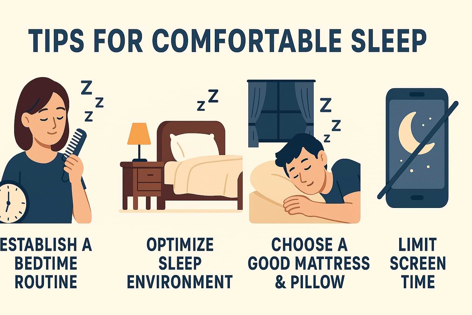 What are the Best Tips and Tricks for a Comfortable Sleep? - Sleep Improvements